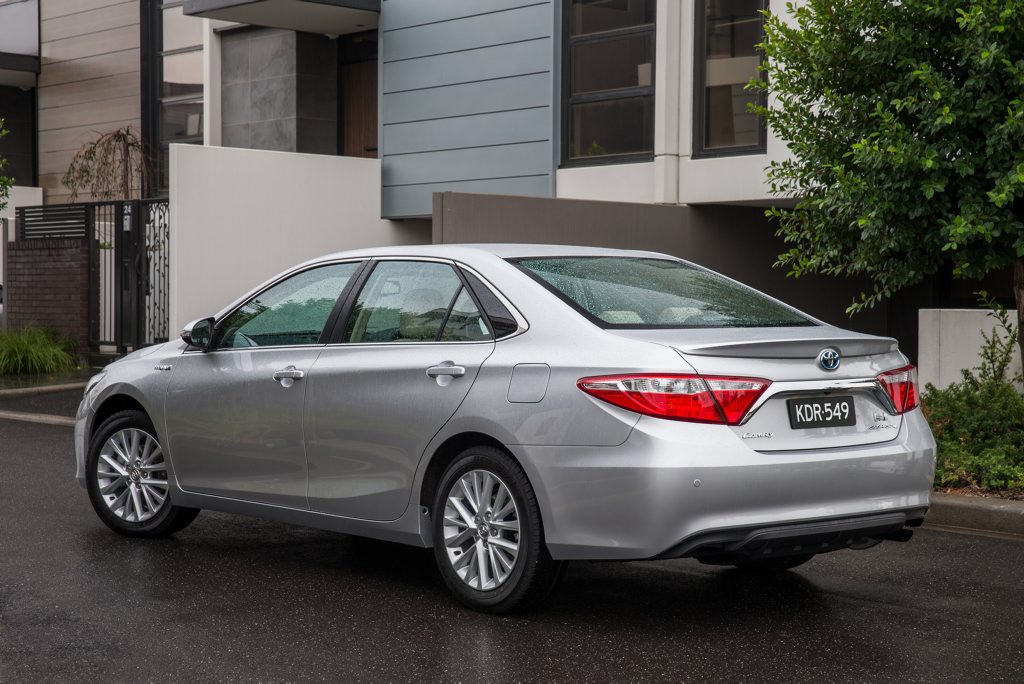 The 2015 Toyota Camry Atara SL hybrid. The 2015 Toyota Camry Atara SL hybrid.